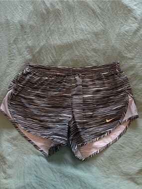 Nike Black and White Striped Women's Running Shorts
